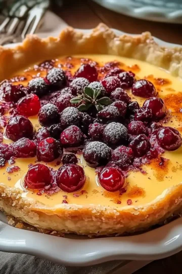 Cranberry Custard Pie