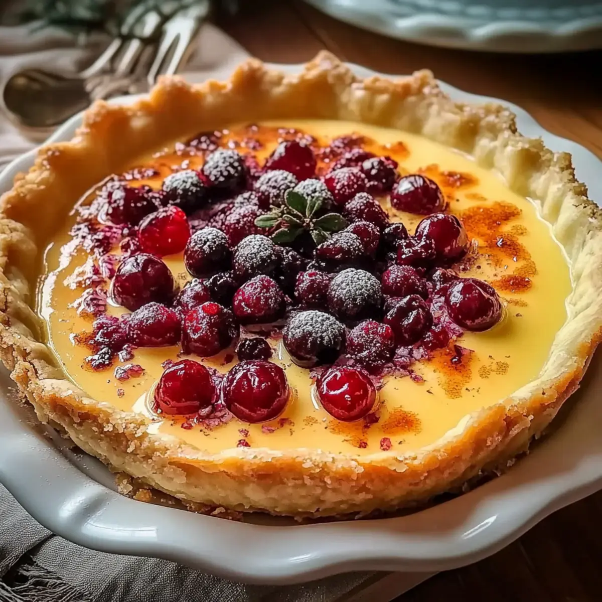 Cranberry Custard Pie