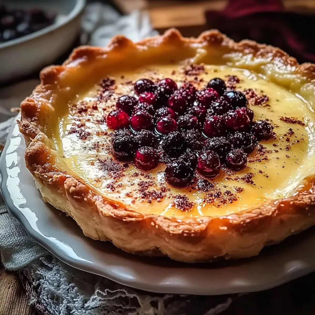 Cranberry Custard Pie