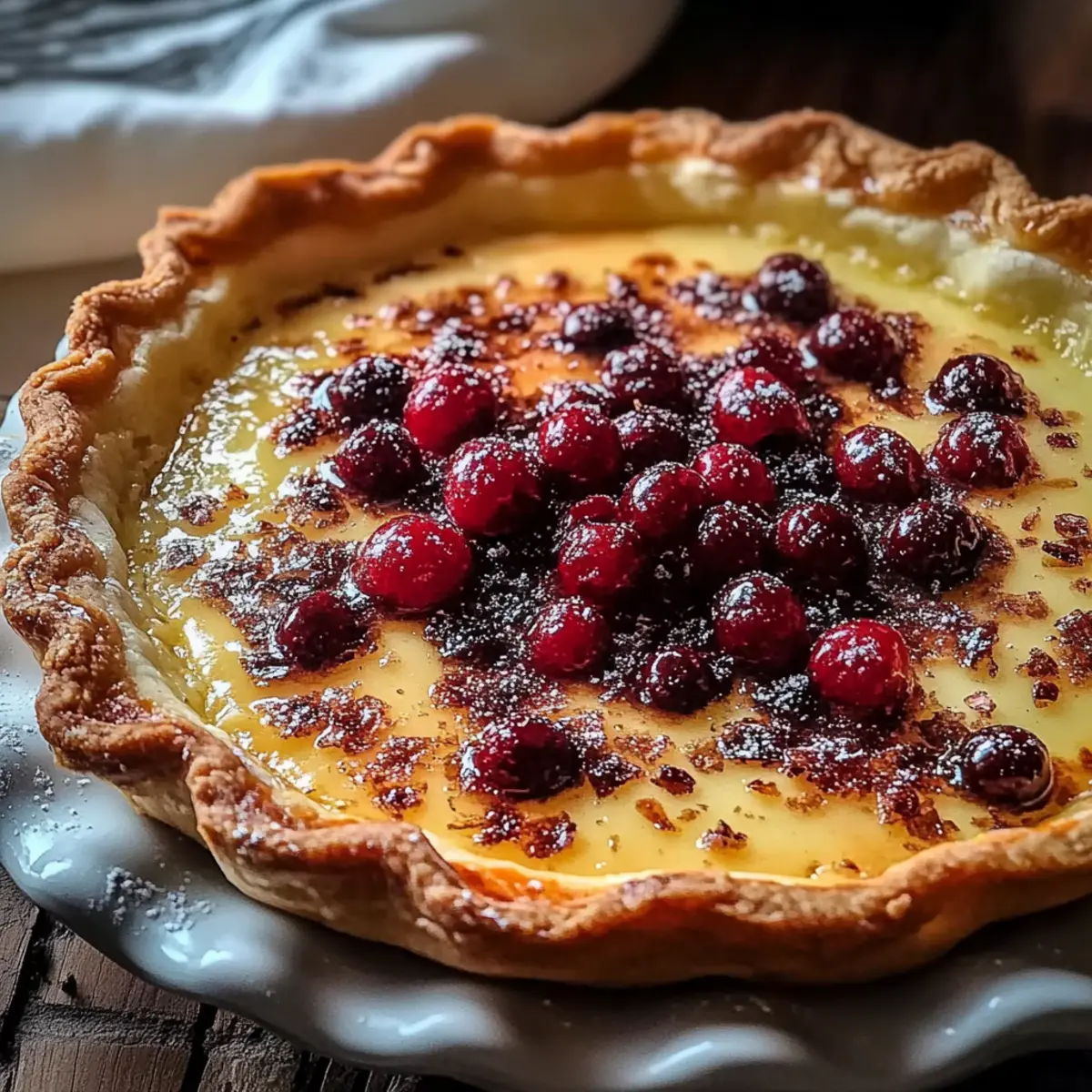 Cranberry Custard Pie