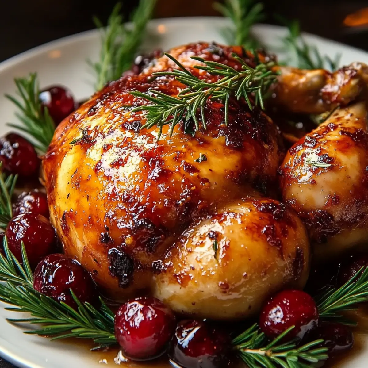 Cranberry Maple Roast Chicken