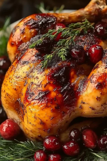 Cranberry Maple Roast Chicken
