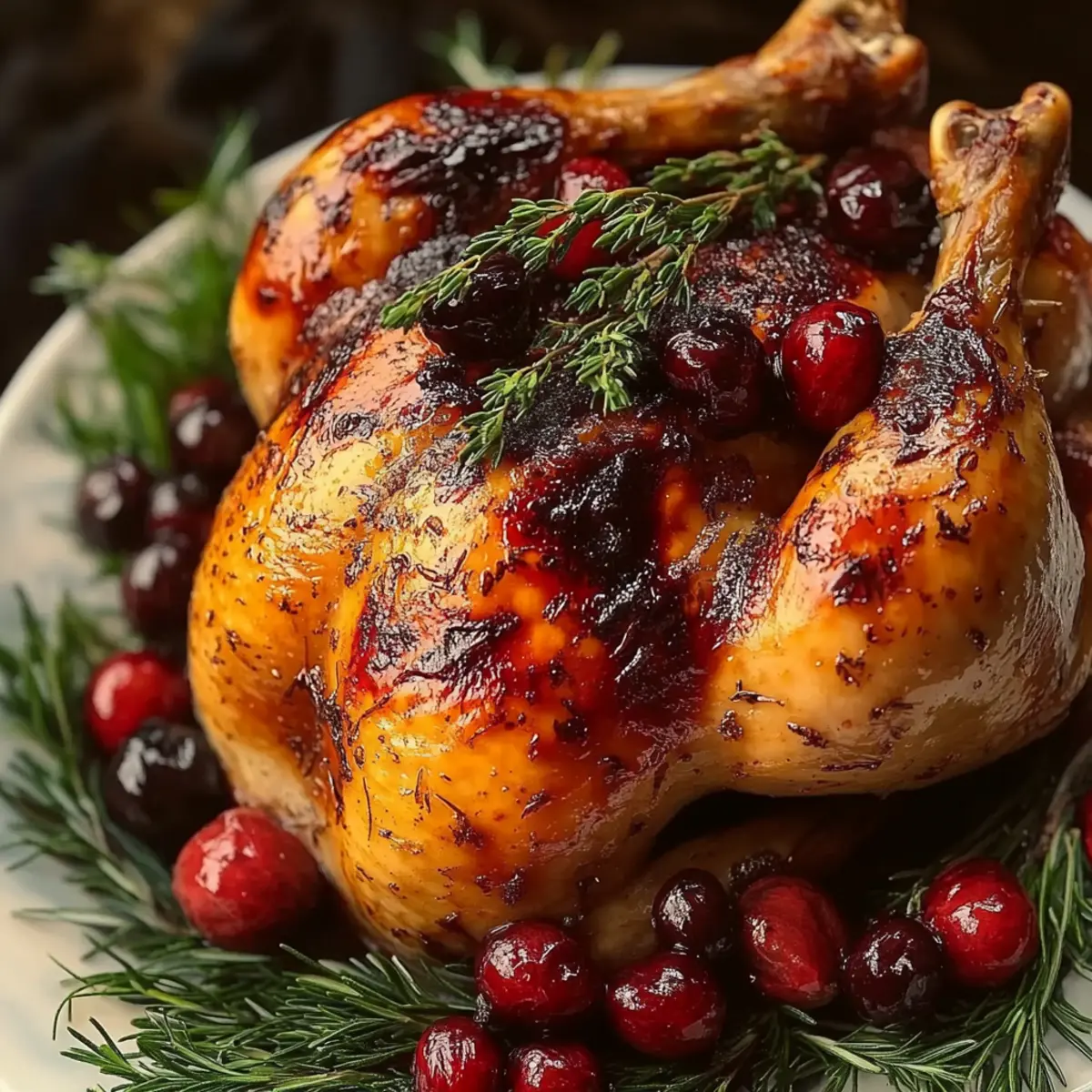 Cranberry Maple Roast Chicken