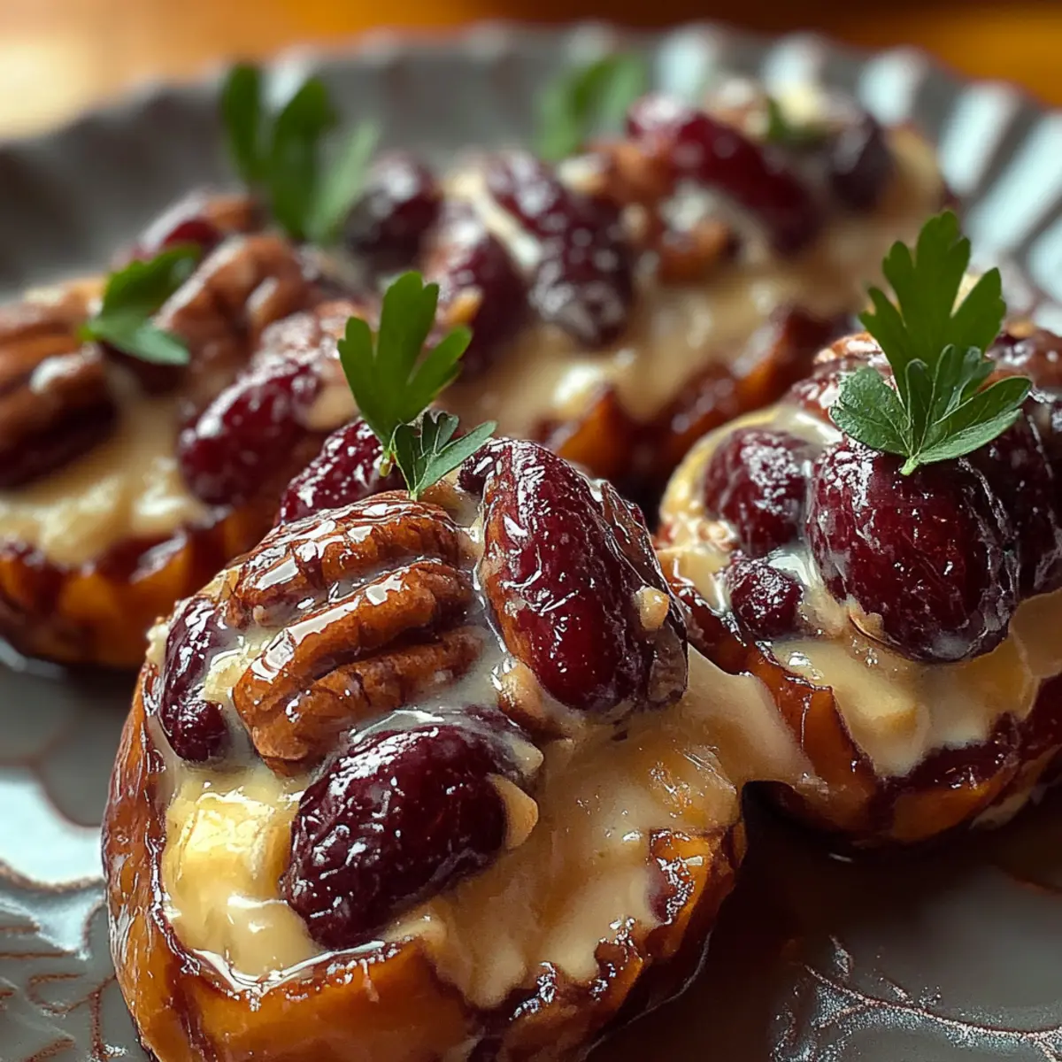 Cranberry Pecan Cream Cheese Stuffed Dates