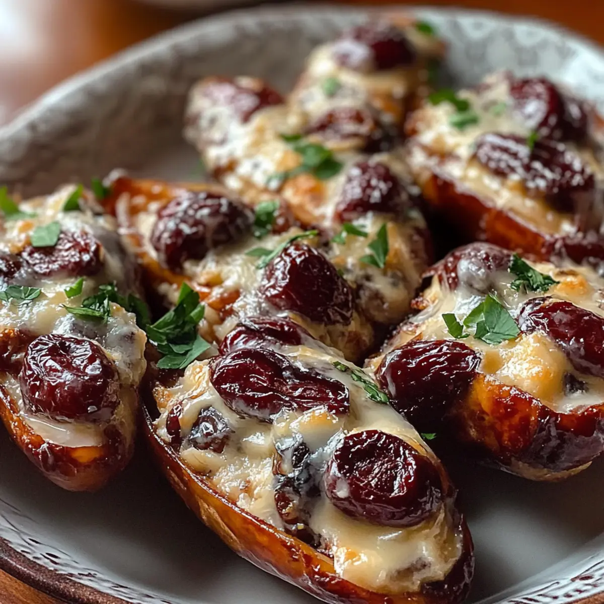Cranberry Pecan Cream Cheese Stuffed Dates