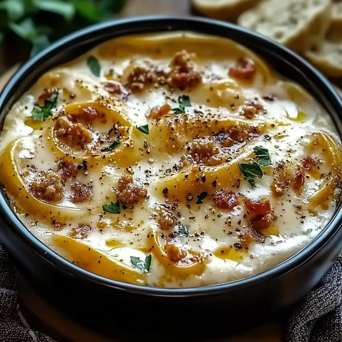 Creamy Alfredo Lasagna Soup