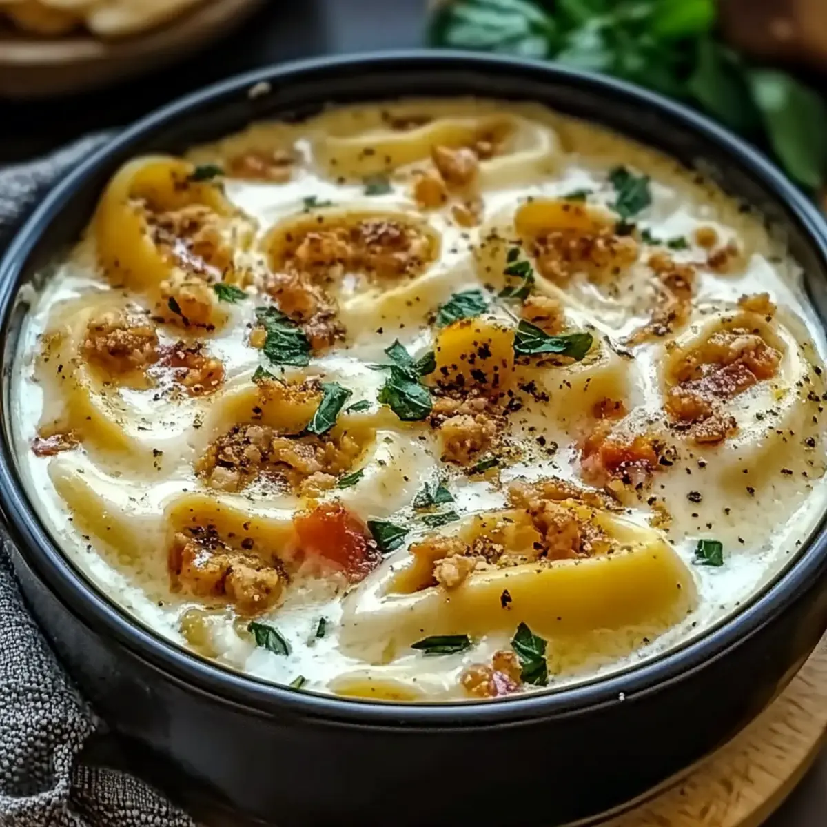 Creamy Alfredo Lasagna Soup