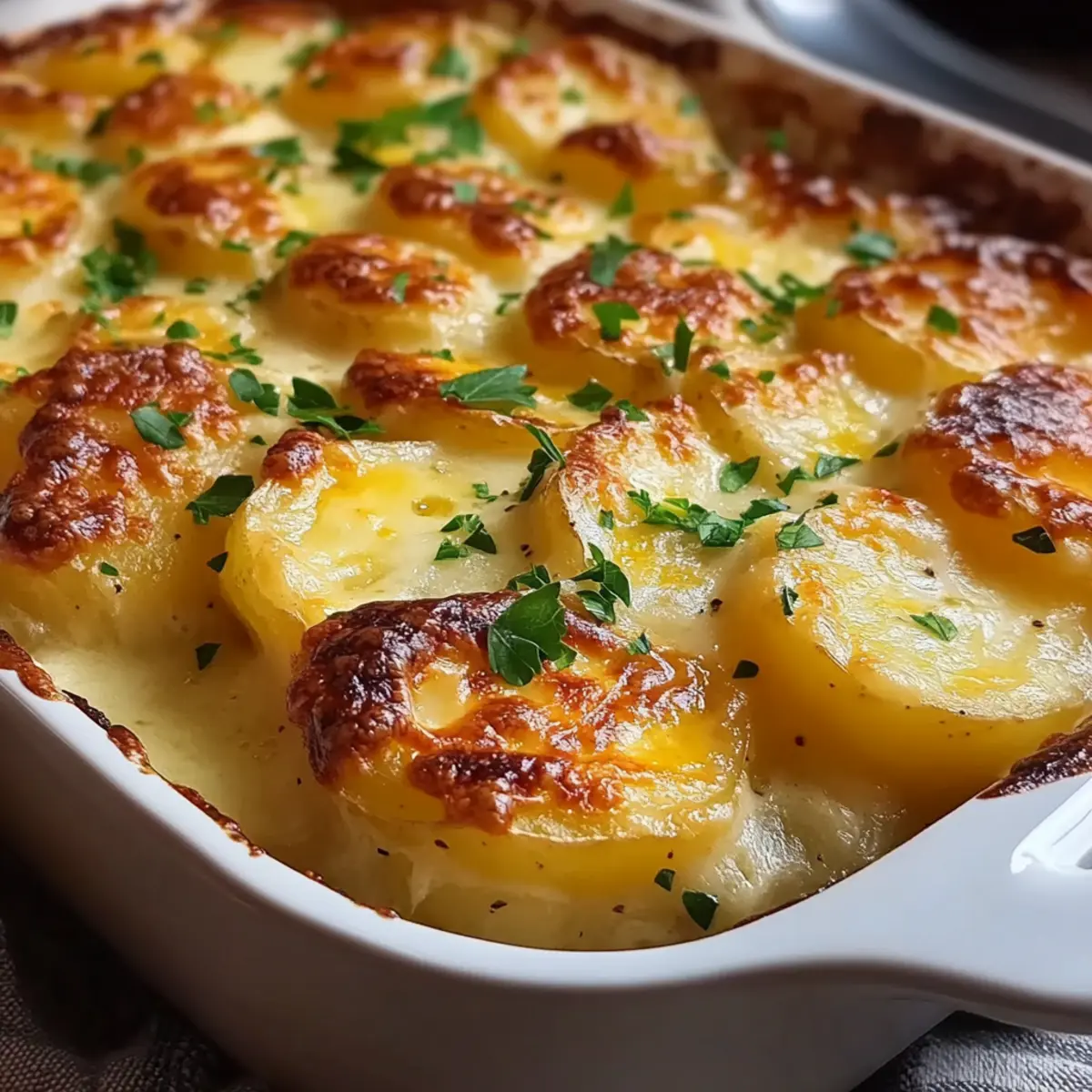 Creamy Cheesy Au Gratin Potatoes