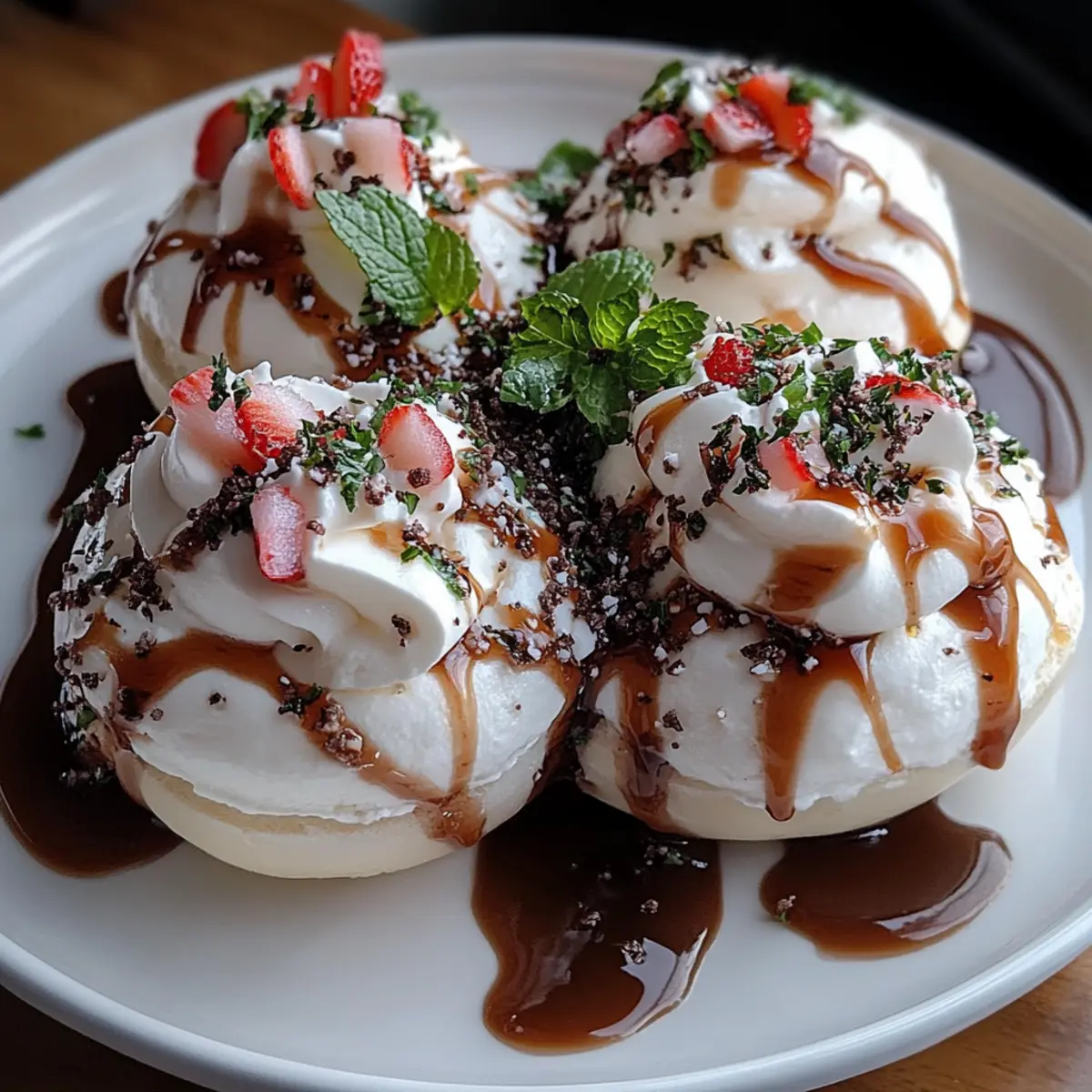 Crispy Peppermint Meringues with Chocolate Drizzle