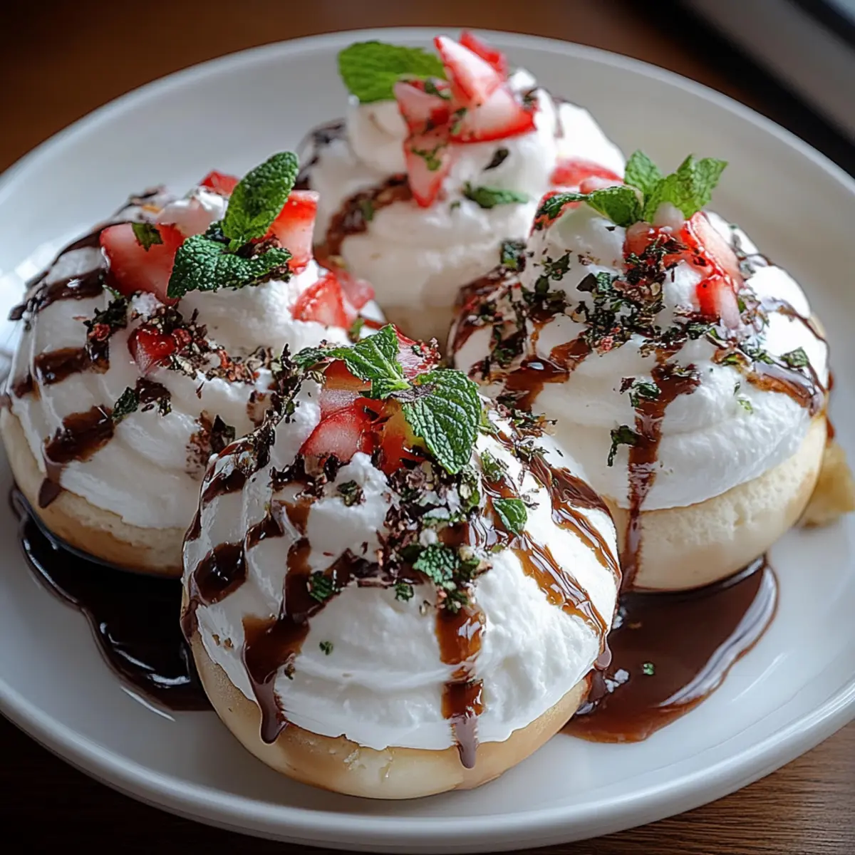 Crispy Peppermint Meringues with Chocolate Drizzle