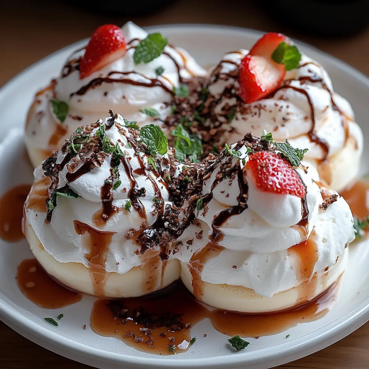 Crispy Peppermint Meringues with Chocolate Drizzle