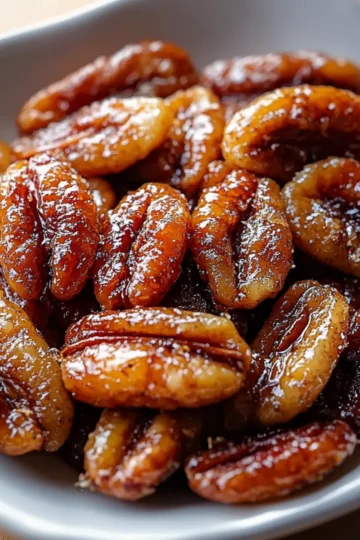 Crockpot Fireball Whisky Candied Pecans
