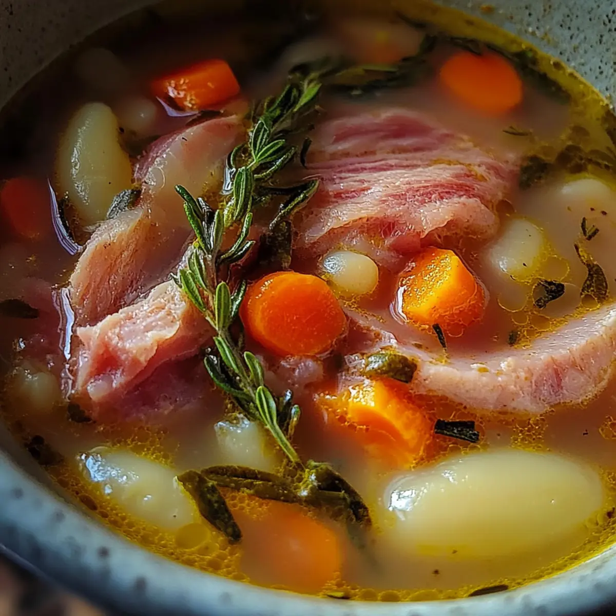 Crockpot Ham and Bean Soup