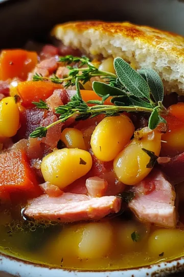 Crockpot Ham and Bean Soup
