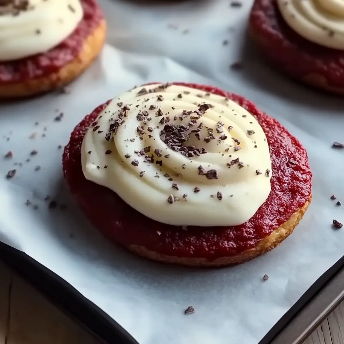 Crumbl Copy Cat Red Velvet Cupcake Cookies