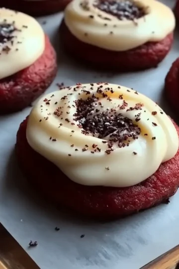 Crumbl Copy Cat Red Velvet Cupcake Cookies