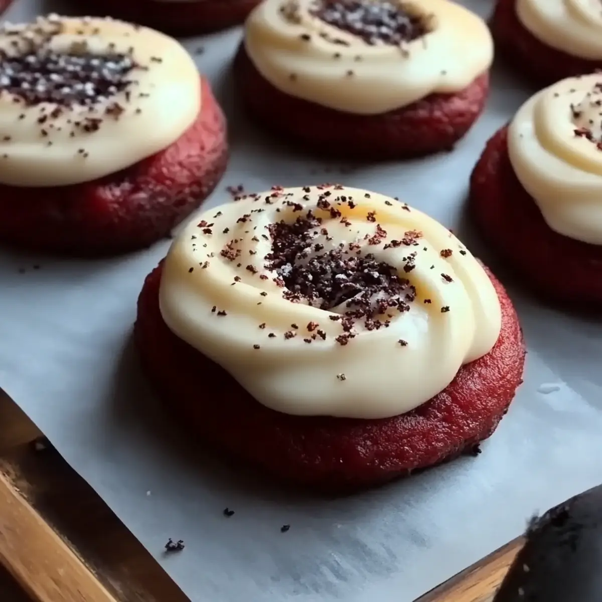 Crumbl Copy Cat Red Velvet Cupcake Cookies