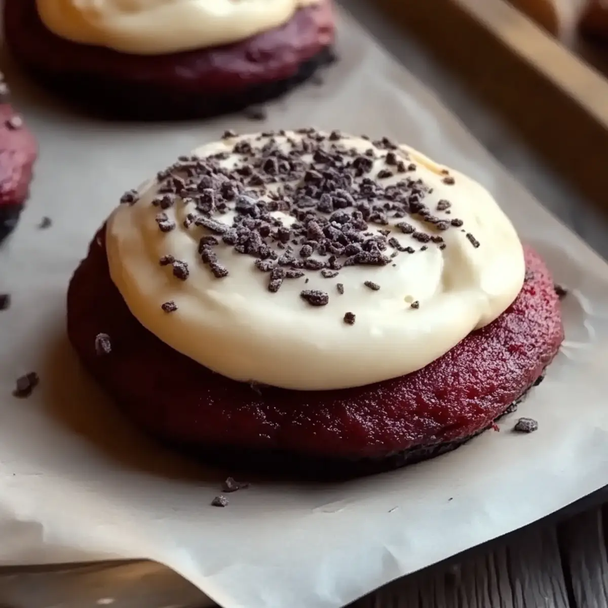Crumbl Copy Cat Red Velvet Cupcake Cookies