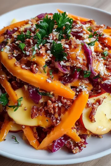 Crunchy Apple Carrot Salad with Creamy Citrus Dressing