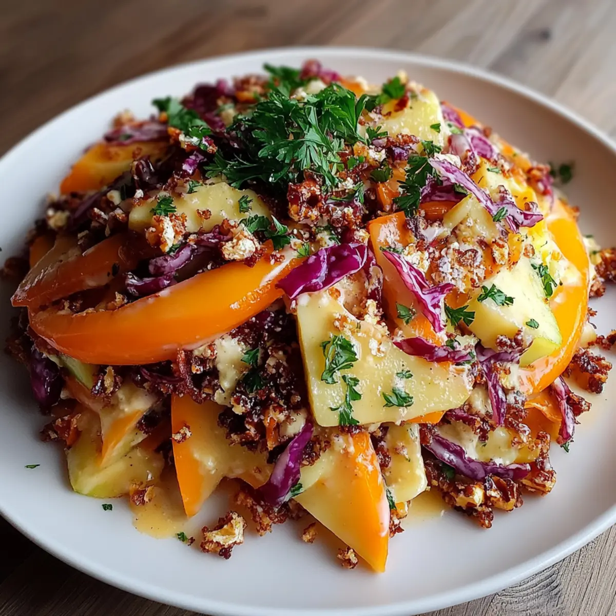 Crunchy Apple Carrot Salad with Creamy Citrus Dressing
