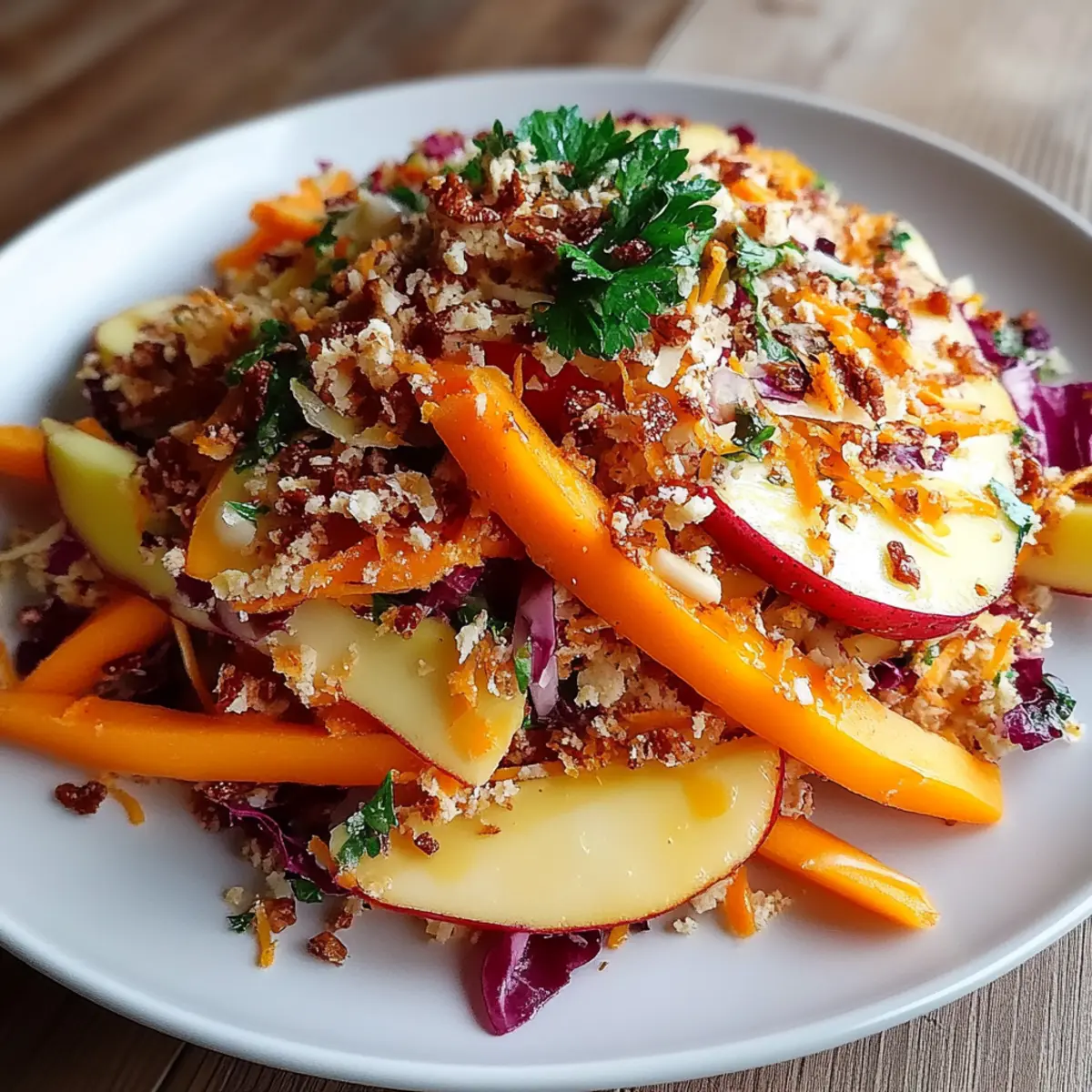 Crunchy Apple Carrot Salad with Creamy Citrus Dressing