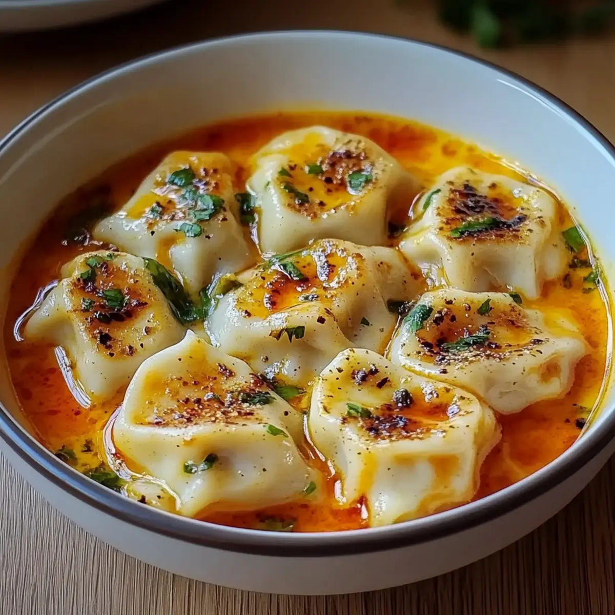 Dumplings Curry Soup