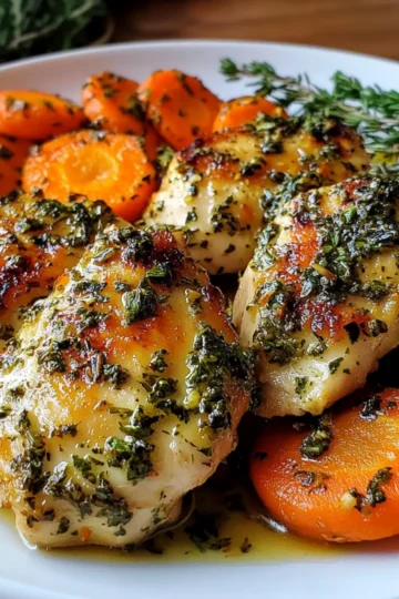Garlic Herb Chicken & Carrot Plate