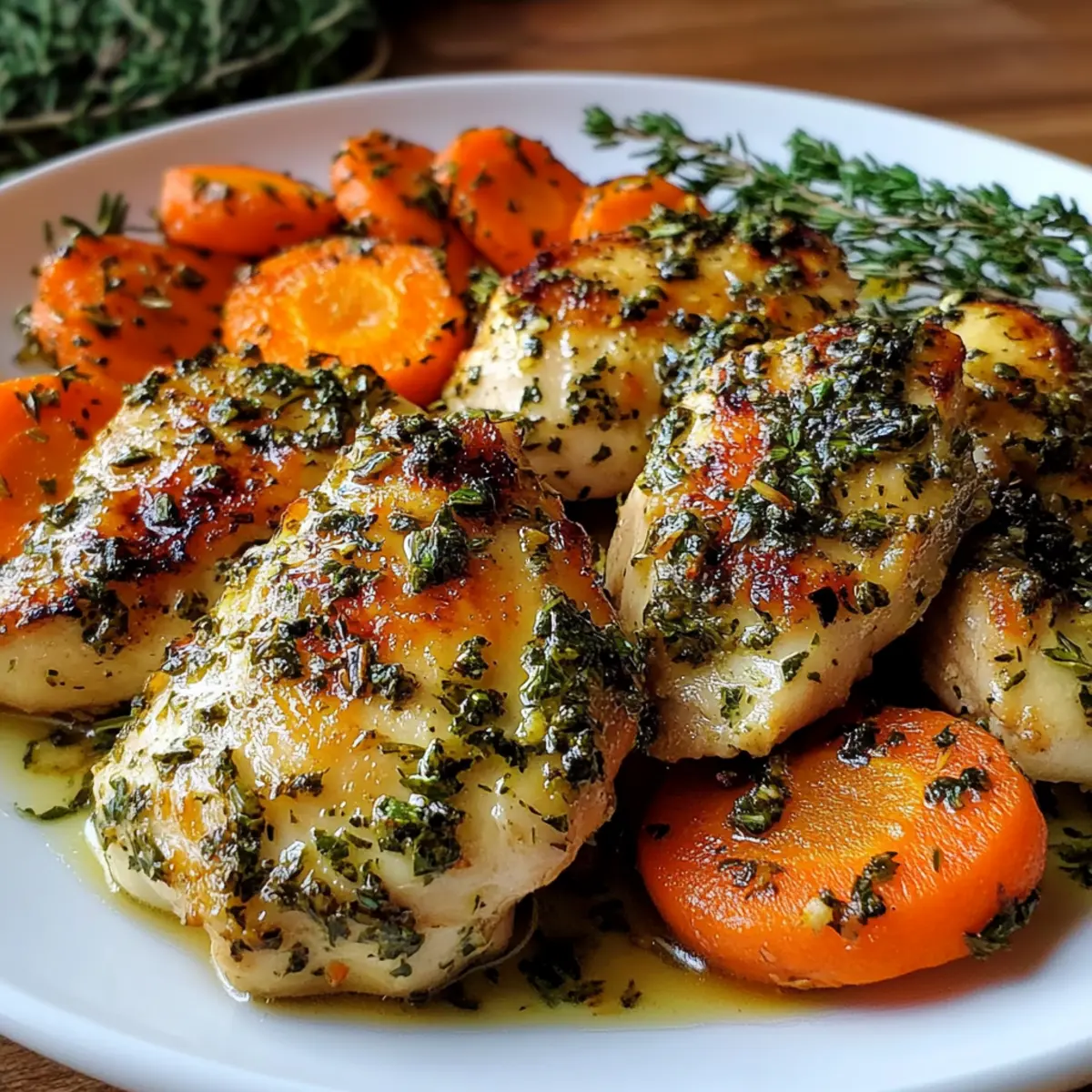 Garlic Herb Chicken & Carrot Plate