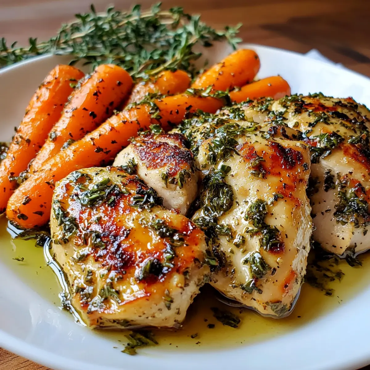 Garlic Herb Chicken & Carrot Plate