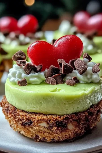 Grinch Mini Cheesecakes