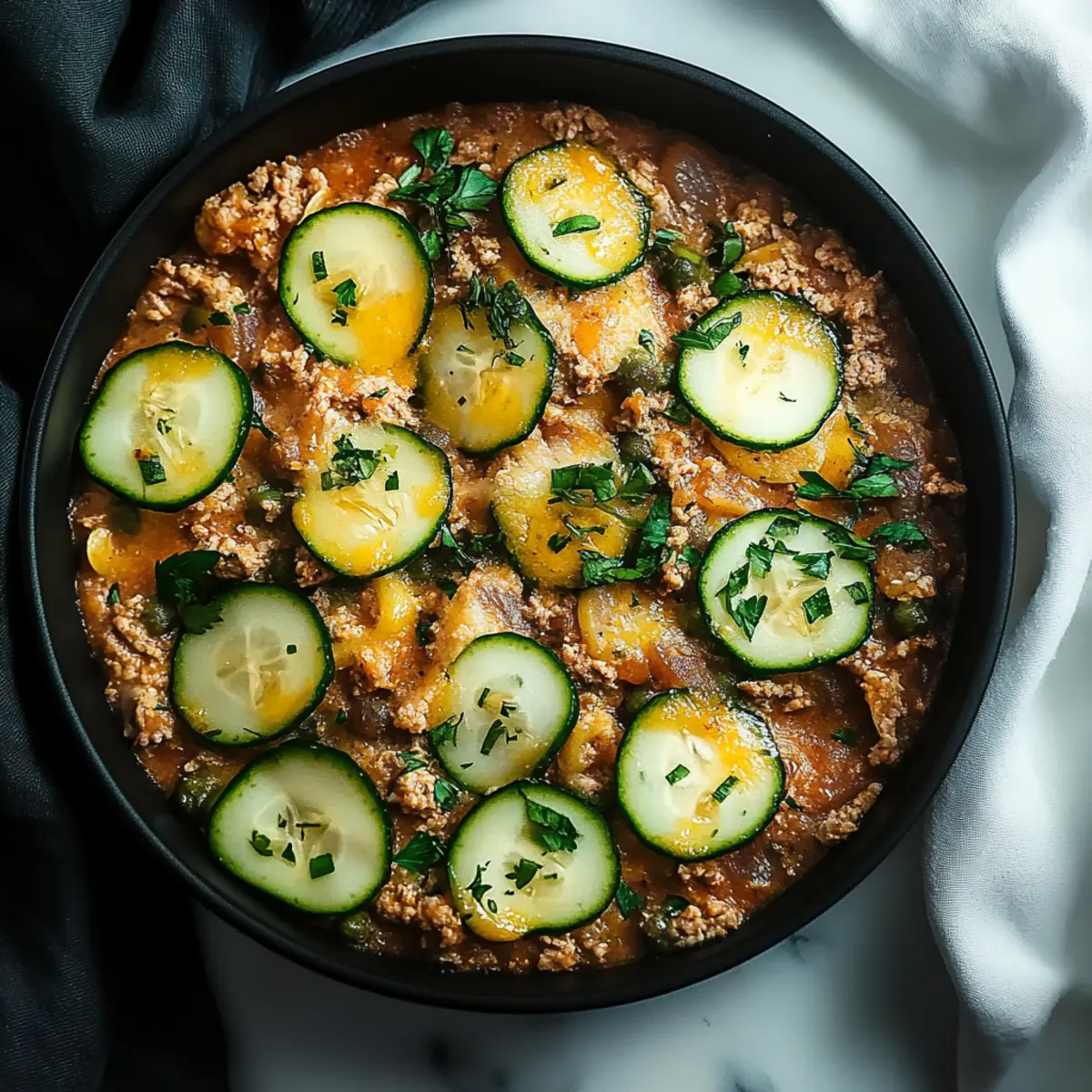 Ground Turkey and Zucchini Skillet
