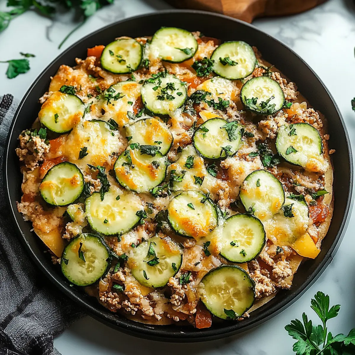 Ground Turkey and Zucchini Skillet