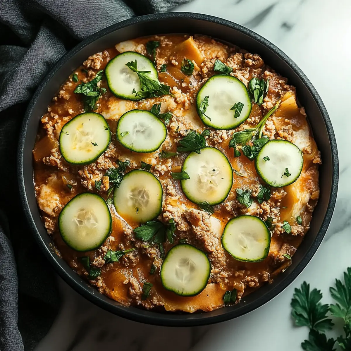 Ground Turkey and Zucchini Skillet