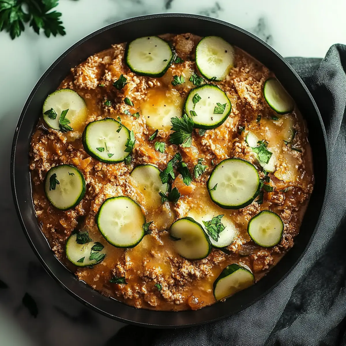 Ground Turkey and Zucchini Skillet