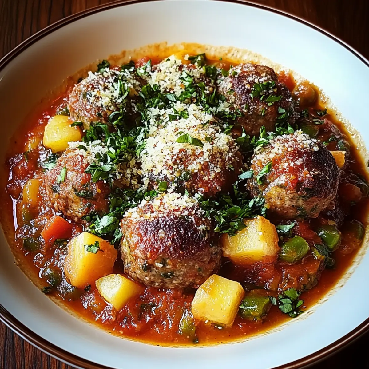 Hearty Spiced Italian Meatball Stew