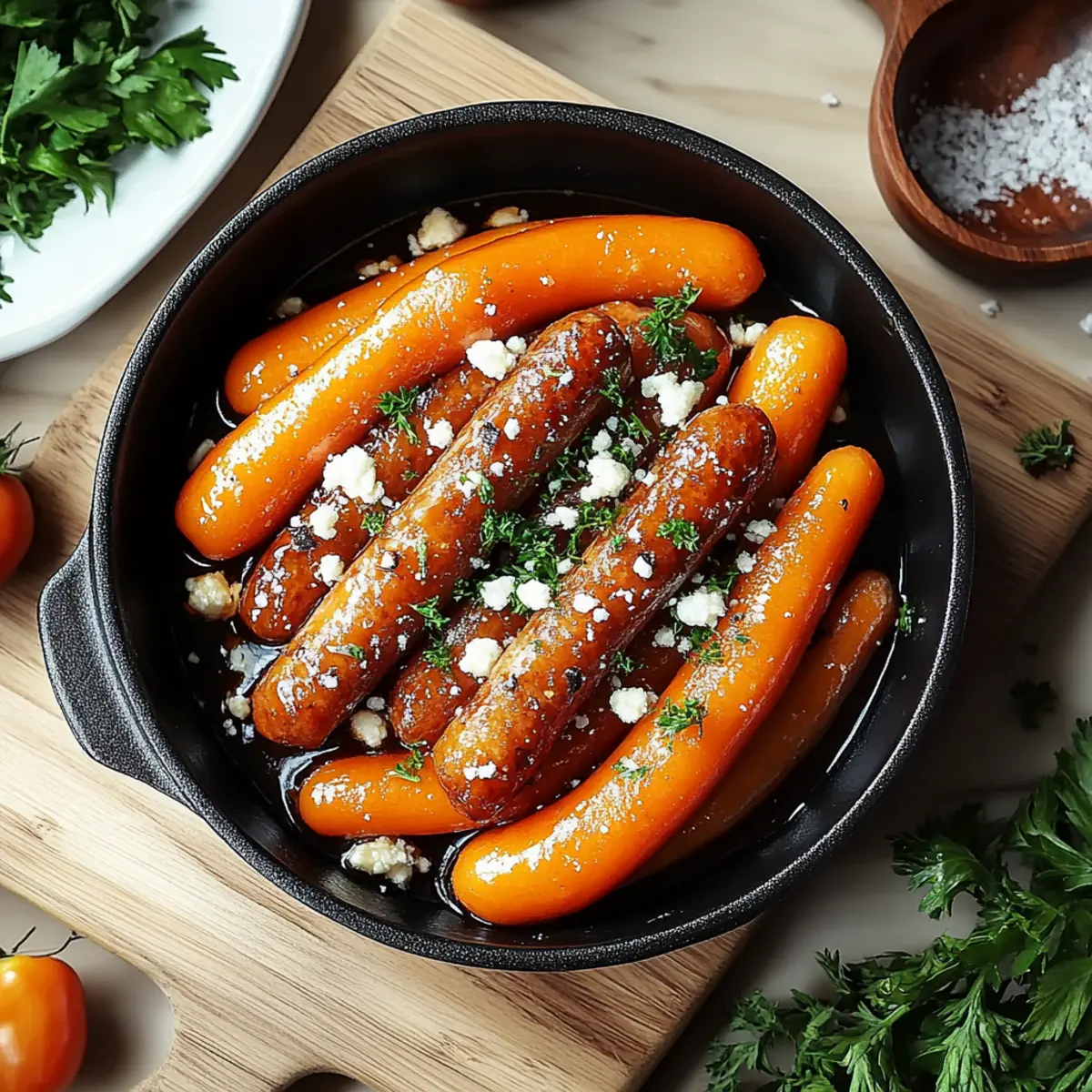 Honey Garlic Butter Roasted Carrots
