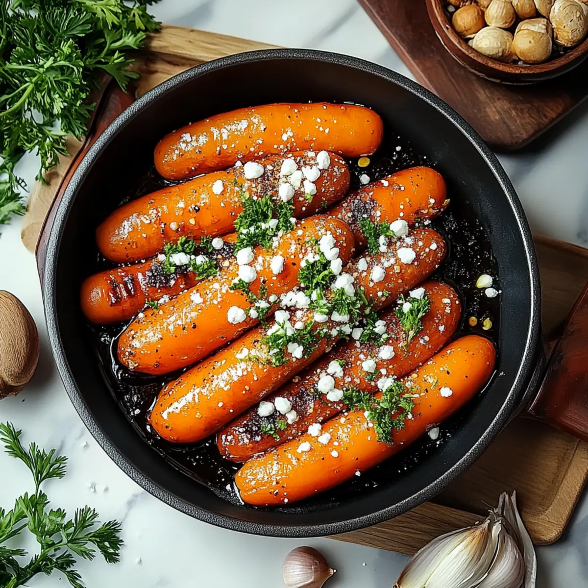 Honey Garlic Butter Roasted Carrots