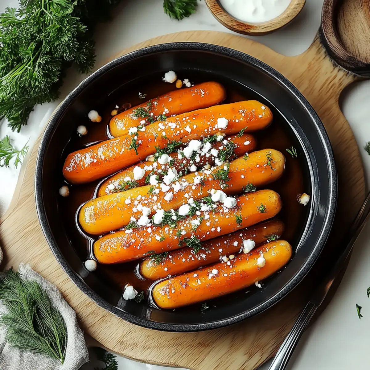 Honey Garlic Butter Roasted Carrots
