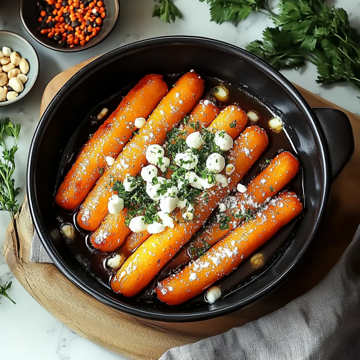 Honey Garlic Butter Roasted Carrots