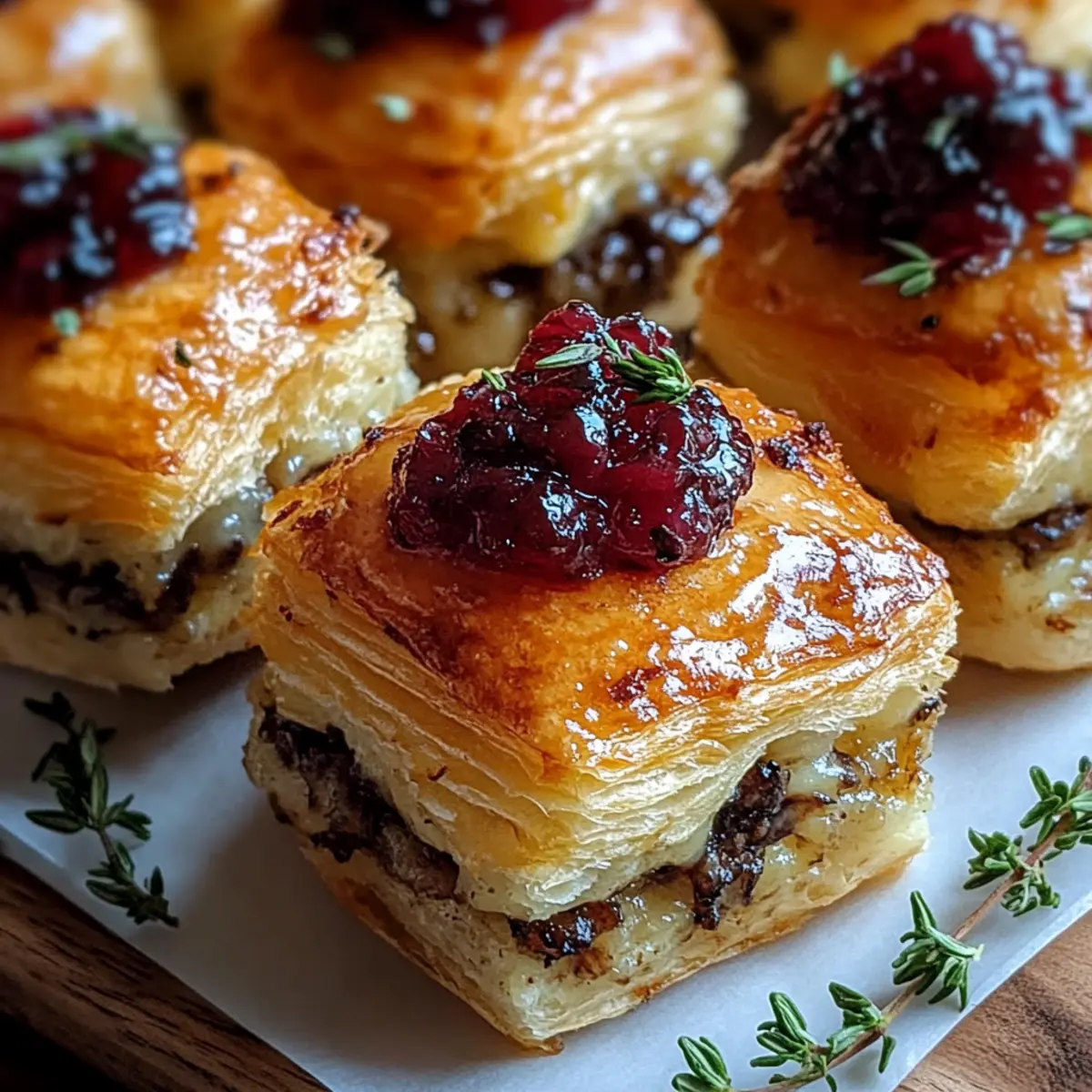 Mini Cranberry Brie Bites