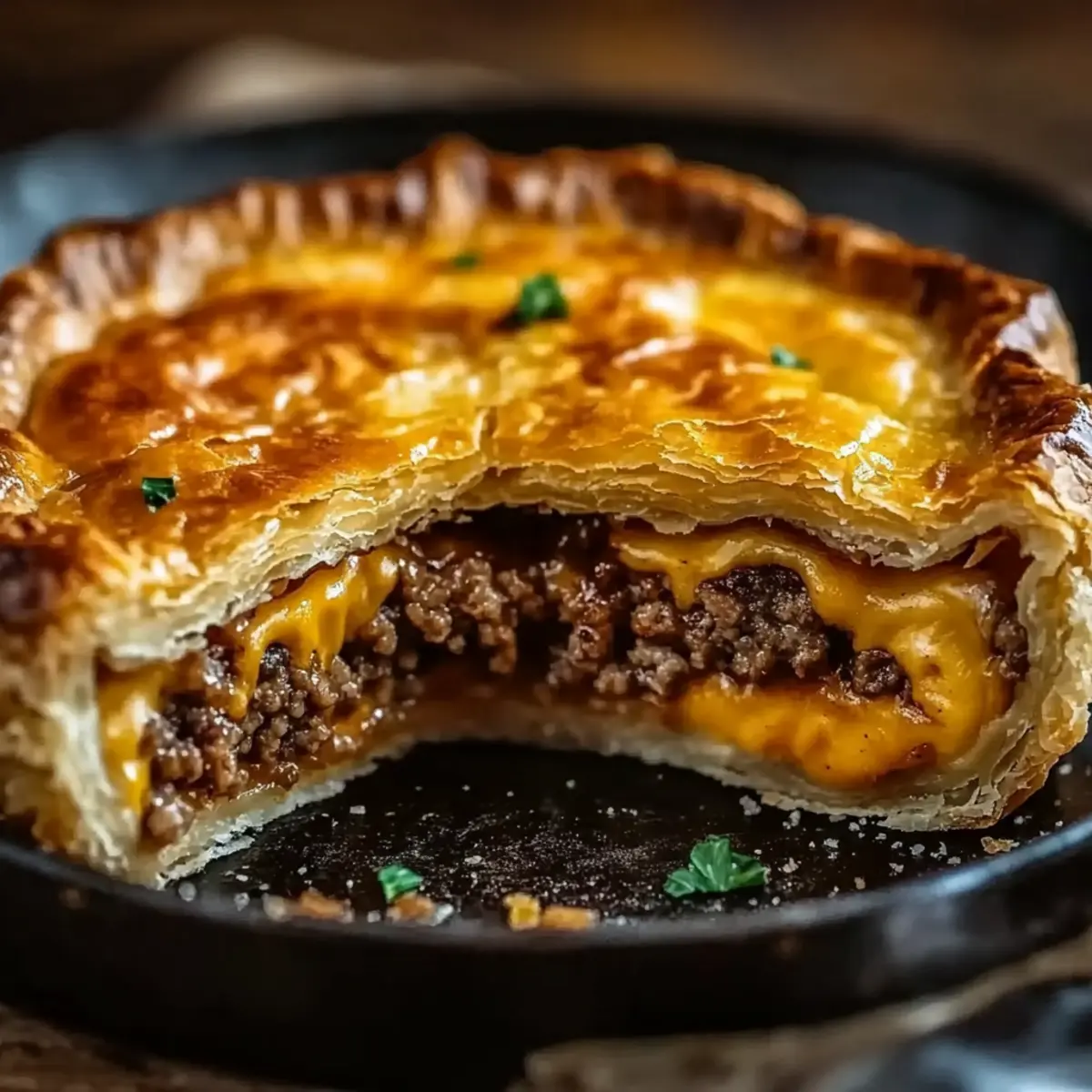 One-Pan Cheeseburger Pie Dinner
