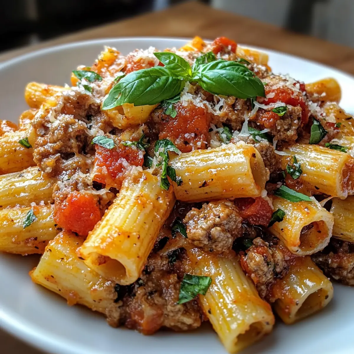 One Pot Spicy Rigatoni