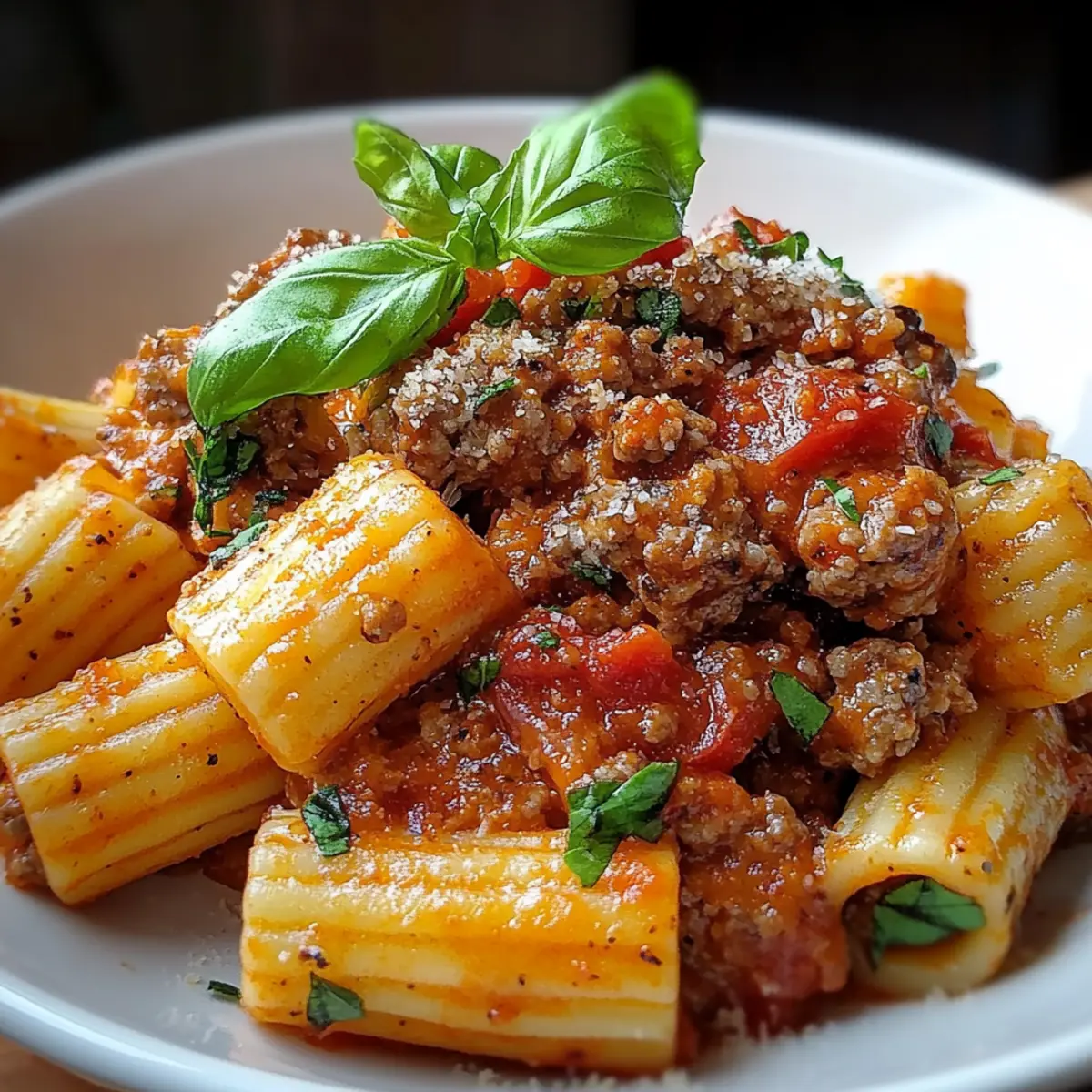 One Pot Spicy Rigatoni