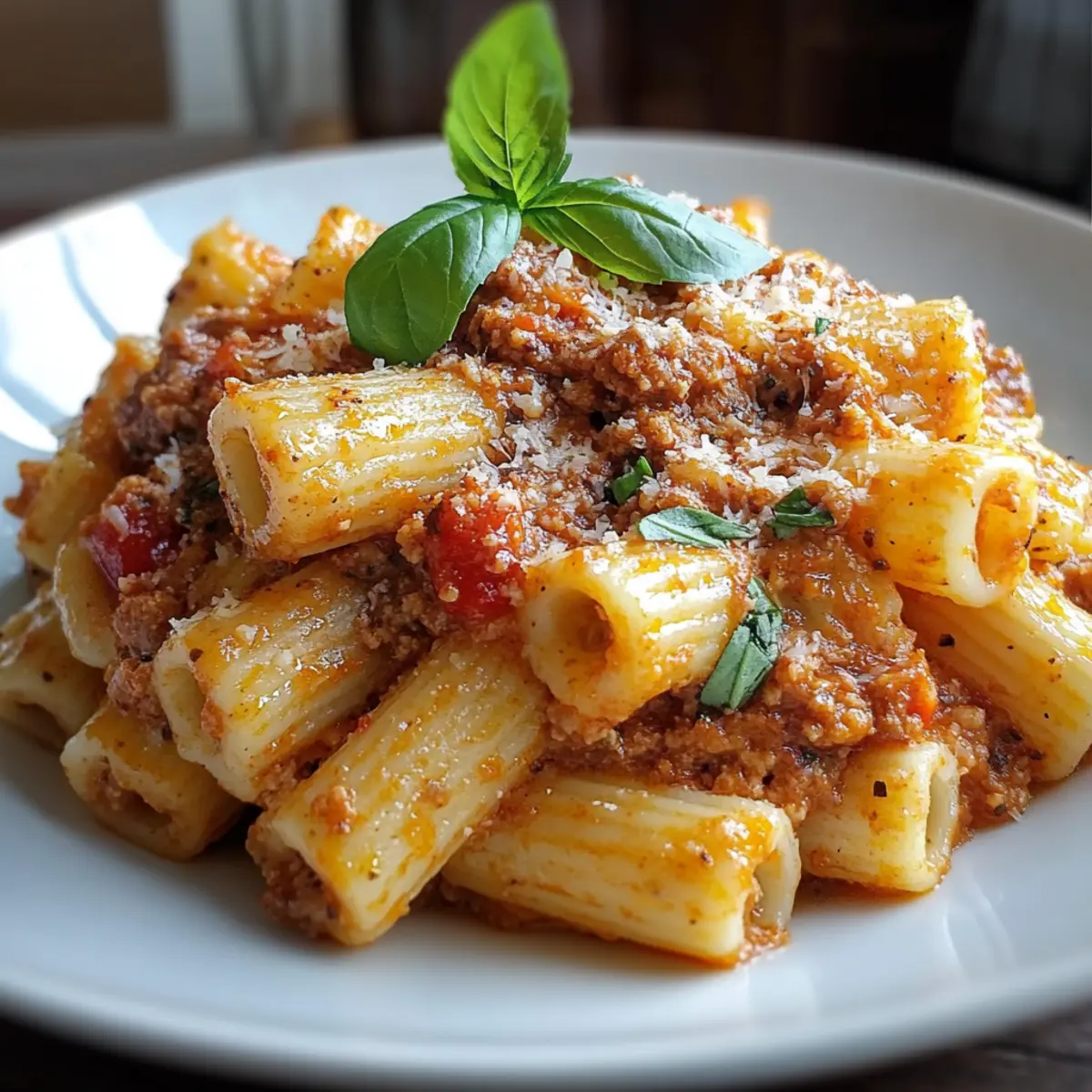 One Pot Spicy Rigatoni