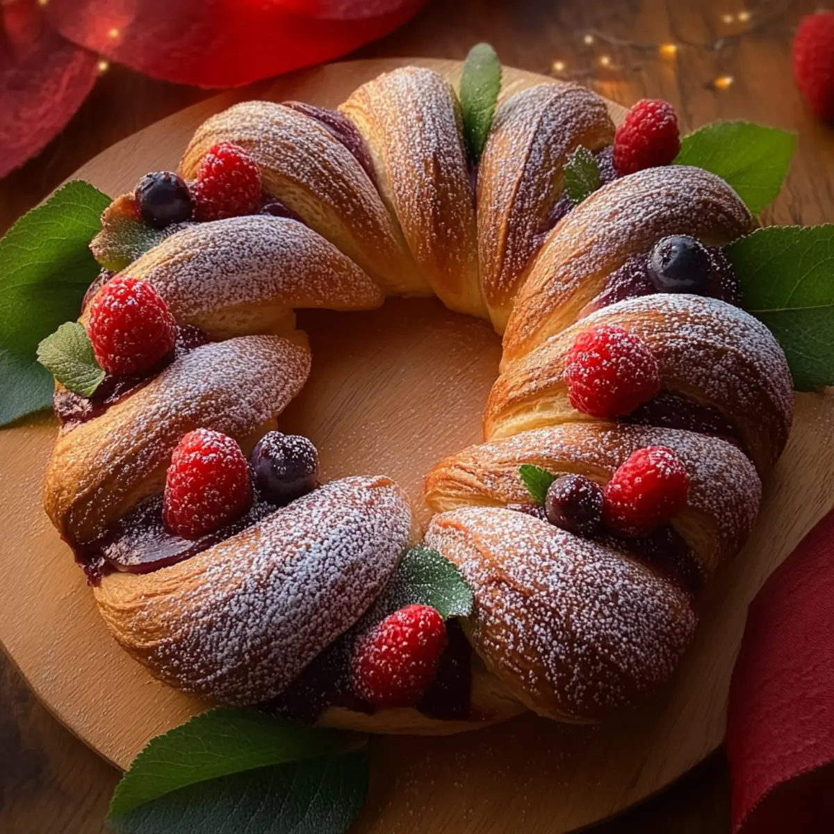Puff Pastry Crown Filled with Chocolate