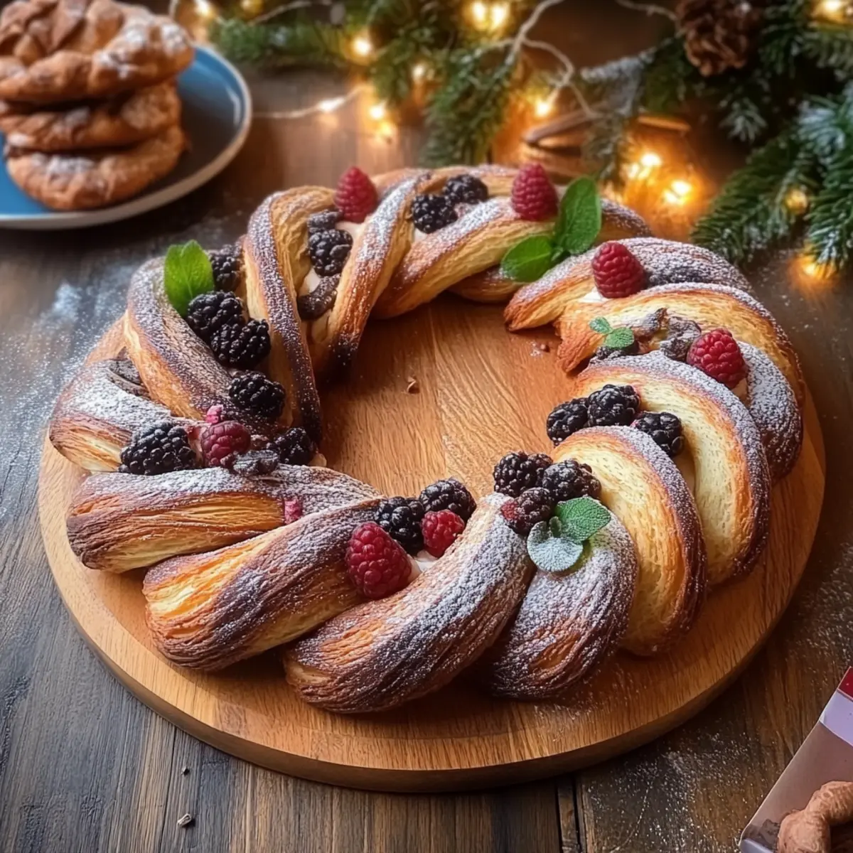 Puff Pastry Crown Filled with Chocolate