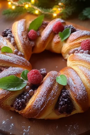 Puff Pastry Crown Filled with Chocolate