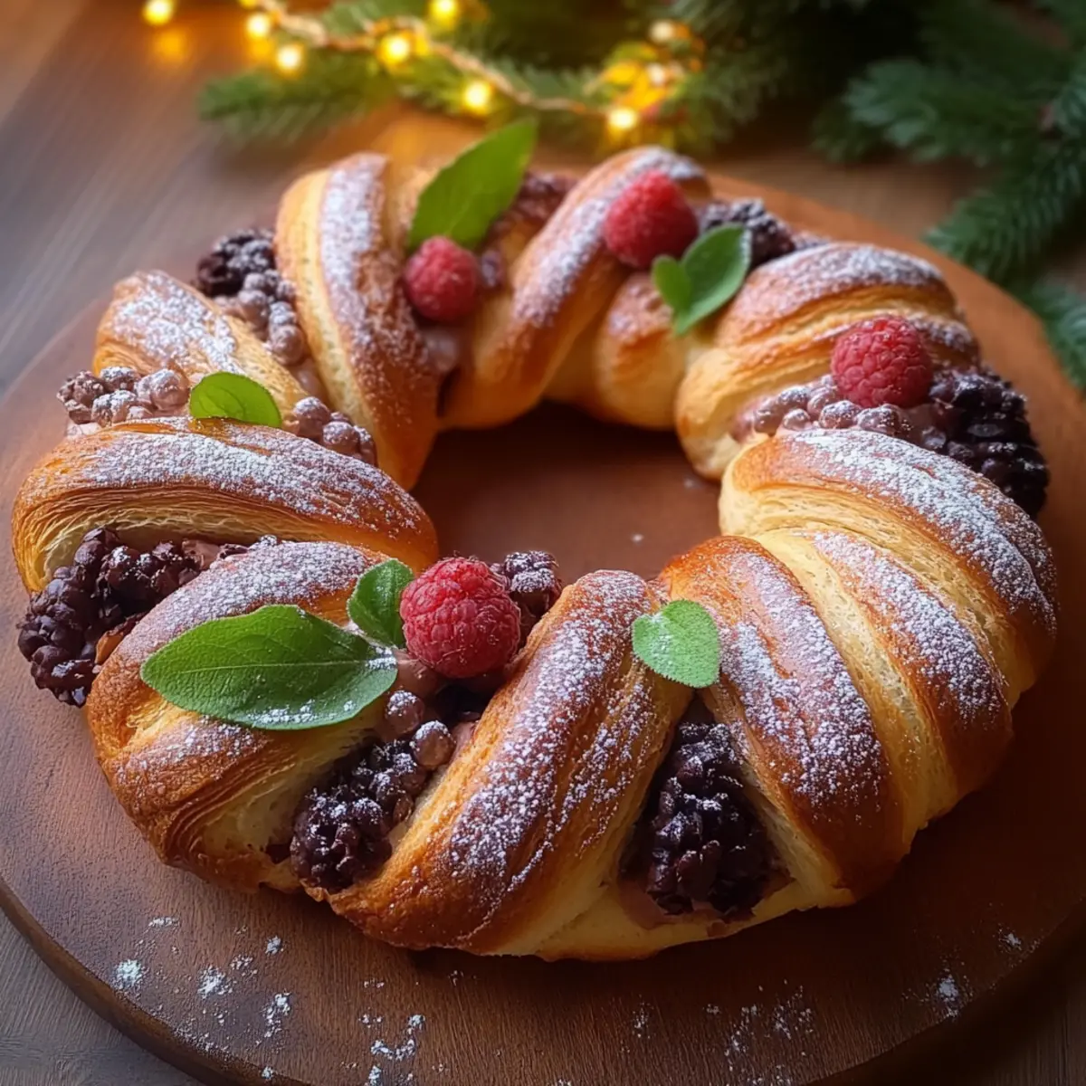 Puff Pastry Crown Filled with Chocolate
