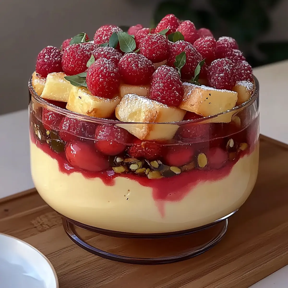 Raspberry and Almond Trifle