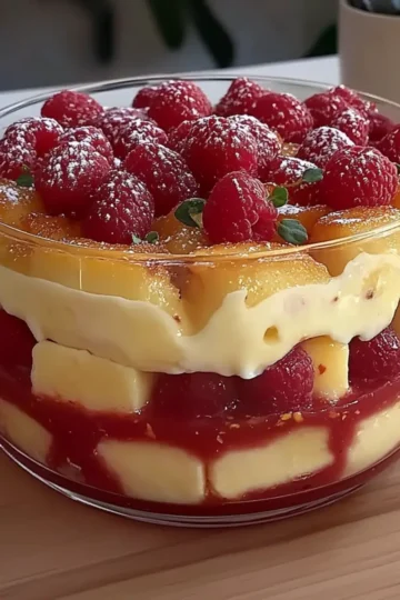 Raspberry and Almond Trifle